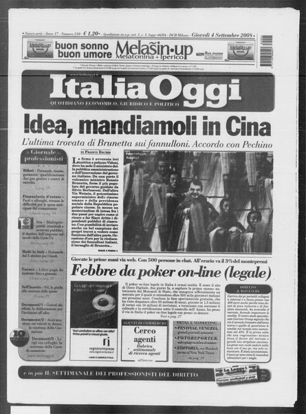 Italia oggi : quotidiano di economia finanza e politica